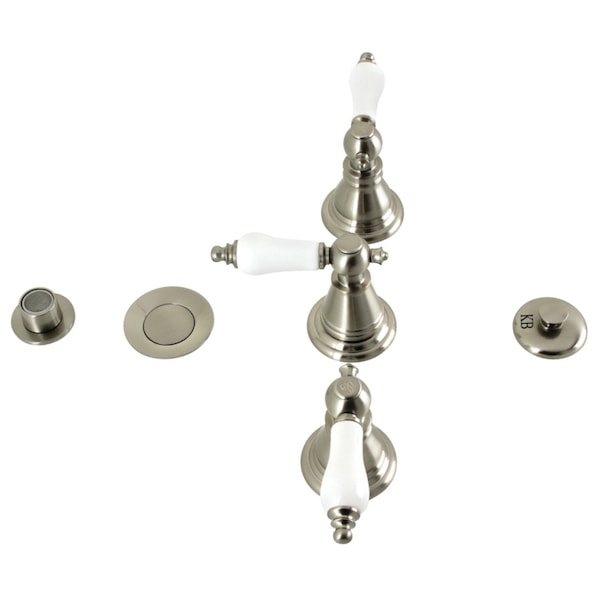 ThreeHandle Bidet Faucet, Brushed Nickel